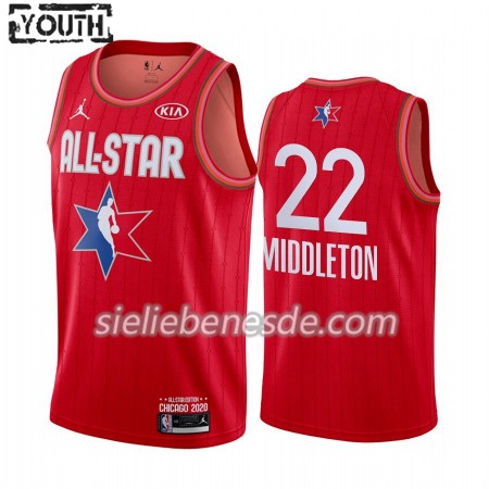 Kinder NBA Milwaukee Bucks Trikot Khris Middleton 22 2020 All-Star Jordan Brand Rot Swingman